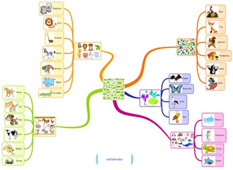 The Animals For Kids Imindmap Mind Map Template Biggerplate