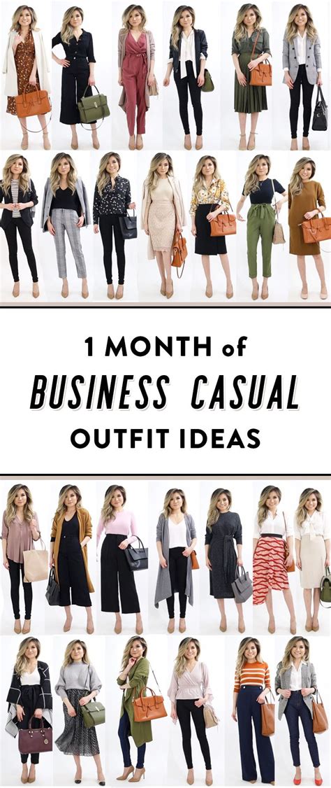 1 MONTH Of Business Casual Work Outfit Ideas For Women Business