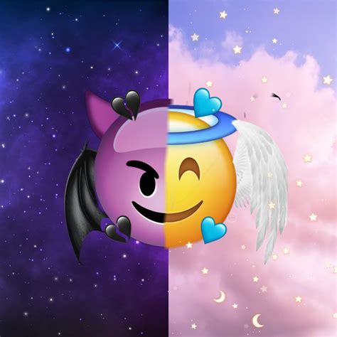 Half Devil Half Angel Emoji