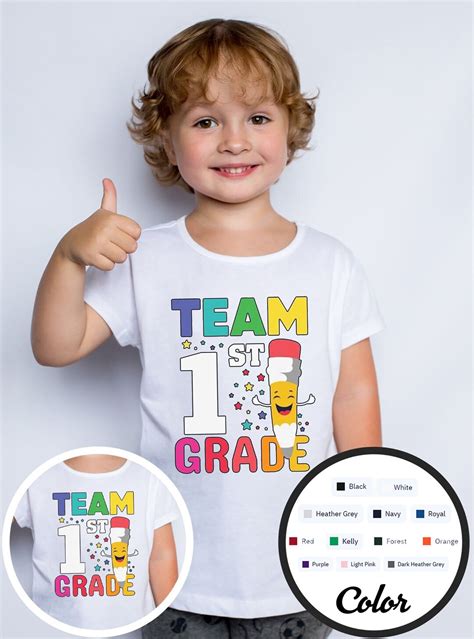 First Day Of School Shirt Team 1st Grade Shirt Back To Etsy