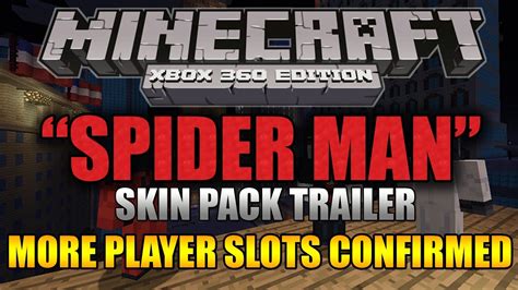 Minecraft Xbox Spider Man Skin Pack Trailer More Player Slots