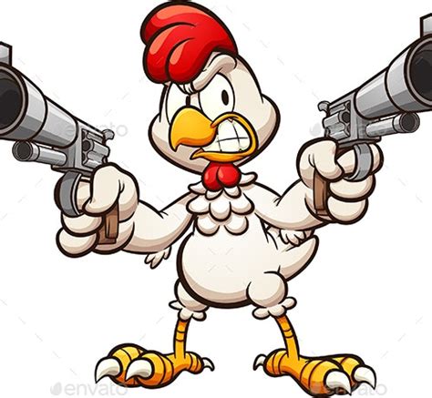 Angry Cartoon Chicken By Memoangeles Graphicriver