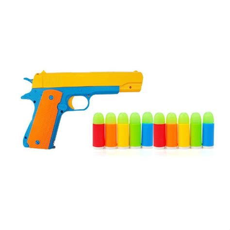 10pcslot Colorful Luminous Bullets Mini Soft Bullet Toy Gun For Pistol Gun Simulation Bullet