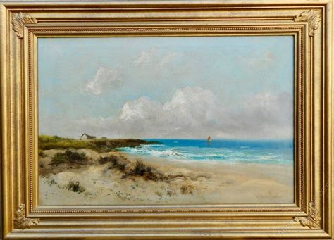 Coastal Landscape By William Langley Landscape Paintings Beach Art