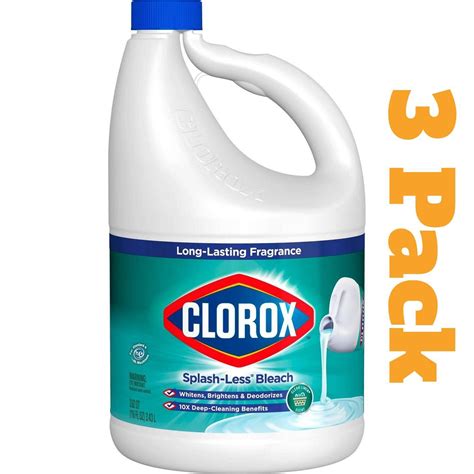 Clorox Splash Less Liquid Bleach Clean Linen Scent 116oz Fl Oz 3