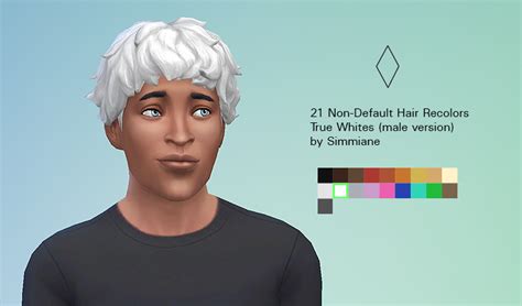 My Sims 4 Blog True White Hair Hair Recolors By Simmiane