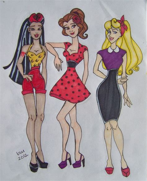 Rockabilly Disney Princesses By Happyeverafter On Deviantart