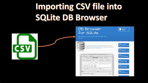 Importing Csv File To Sqlite Db Browser Youtube