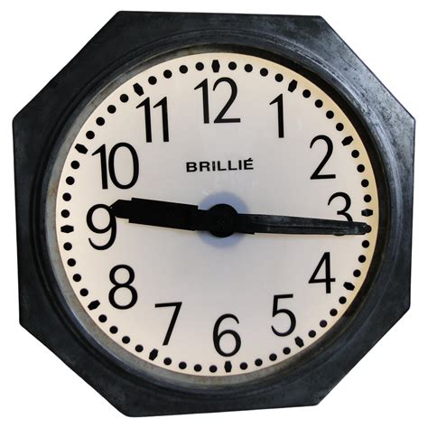 Double Sided Industrial Clock From A Railway Station At 1stdibs