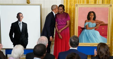 Barack Michelle Obama White House Portraits Unveiled Wbez Chicago