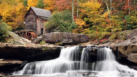 Wilderness Motion Waterfalls 1080p Splash Rock Landscape