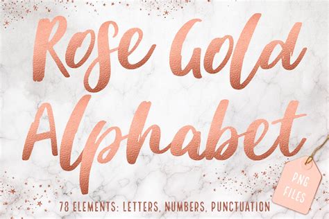 Alphabet Rose Gold Glitter Letters Ananot1