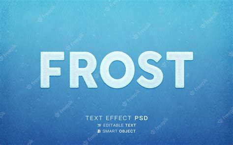 Premium Psd Frost Text Effect Design
