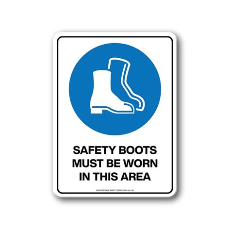 Mandatory Sign Safety Boots Must Be Worn In This Area Industroquip