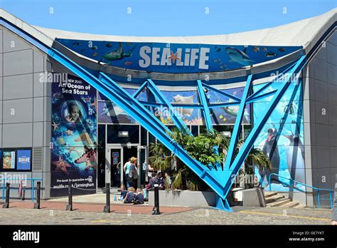 Front Entrance To The National Sea Life Centre With A Party Of School