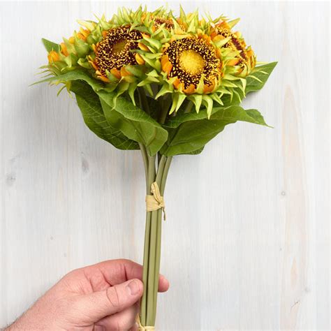 Artificial Sunflower Bouquet Bushes Bouquets Floral Supplies