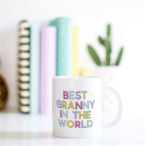 The Best Granny Rainbow Mug By Snappy Crocodile Designs