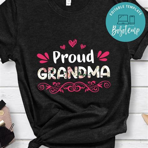 Proud Grandma Shirts Createpartylabels