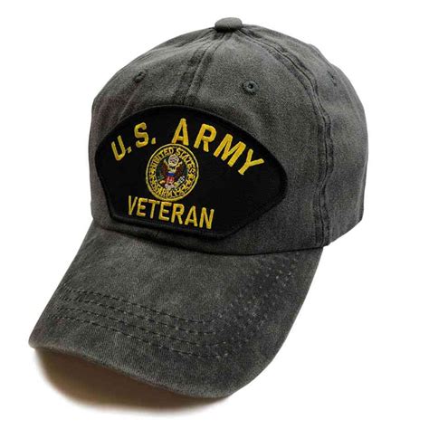 Us Army Veteran W Crest Vintage Hat