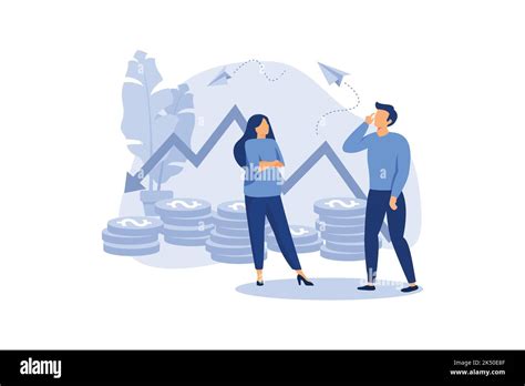 economic downturn, profit and loss, business and finance, crisis vector