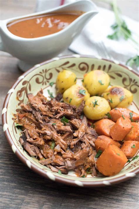 Slow Cooker Italian Pot Roast Valeries Kitchen