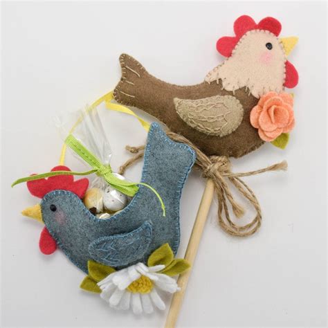 Happy Hens A Sewing Pattern To Make Two Cute Felt Hen Etsy
