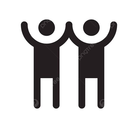 People Holding Hands Illustration Join Figures Line Vector Join