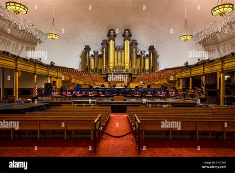 The Interior Of The Mormon Tabernacle In Salt Lake City Utah Usa