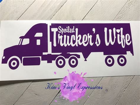 spoiled truckers wife decal trucker otr vinyl trucking etsy ireland