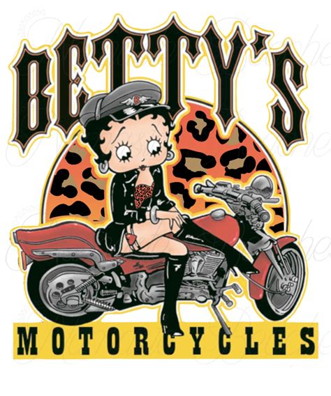 Betty Boop Leopard Motorcycle Etsy