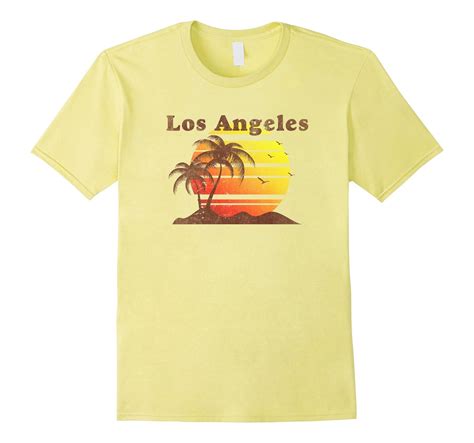 Vintage Distressed Los Angeles T Shirt Sunset Palm Trees 4lvs