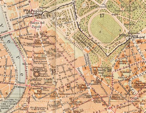Mappe Storiche Di Roma Guida Rossa Tci 1925 Prima Edizione Stagniweb