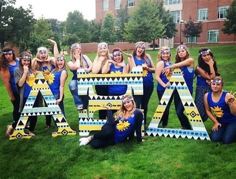Patterned Double Blue And Gold Alpha Xi Delta Greek Large Letters