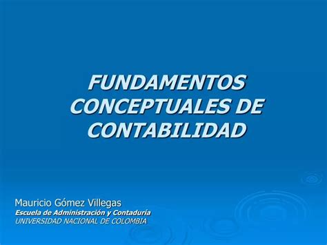 Ppt Fundamentos Conceptuales De Contabilidad Powerpoint Presentation
