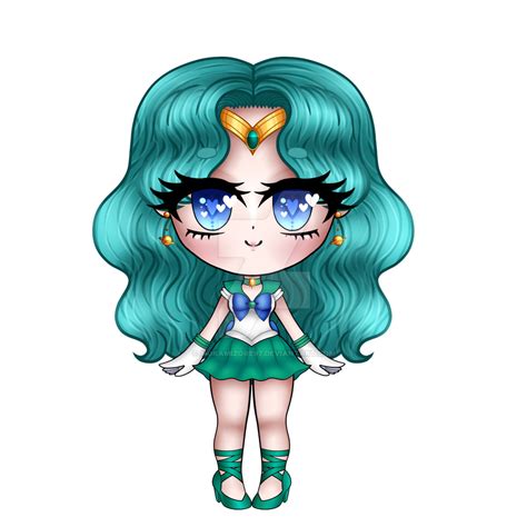 Chibi Sailor Neptune 2 Year Anniversary 22 Redraw By Mokamizore97 On