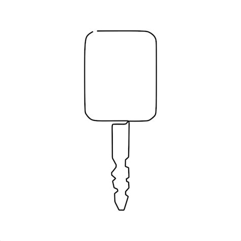 Premium Vector Continuous Line Drawing On Key