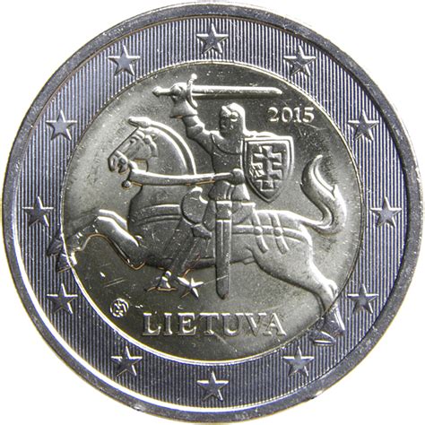The currency code for euros is eur, and the currency symbol is €. 2 euros - Lituanie - Numista