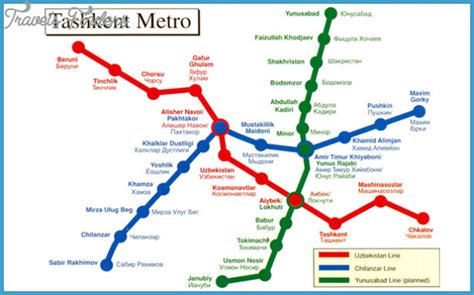 Tashkent Metro Map Travelsfinderscom