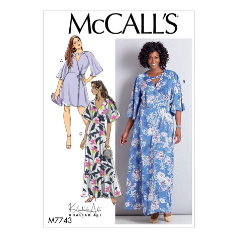 Mccalls Sewing Pattern Misseswomens Dresses 8 10 12 14 16 Walmart