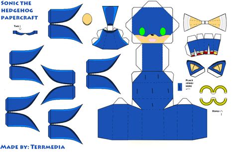 Sonic The Hedgehog Papercraft By Terrmedia On Deviantart