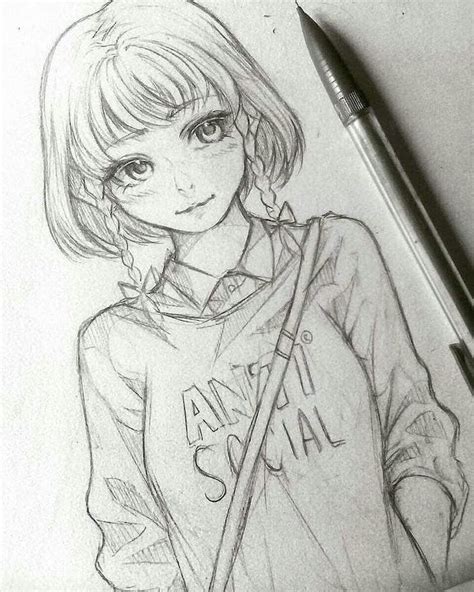 anime sketch drawing realistic drawing skill