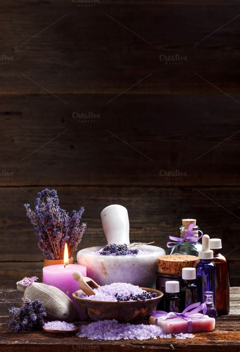 Lavender Featuring Aromatherapy Candle And Dried Massage Room Decor Massage Room Lavender Spa
