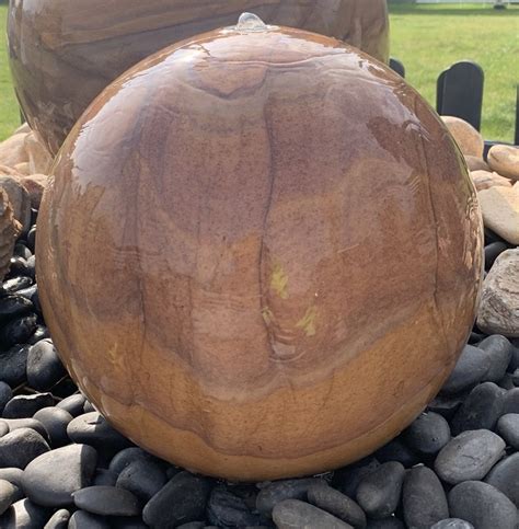 Sphere Ball Water Feature Sandstone The Garden Factory
