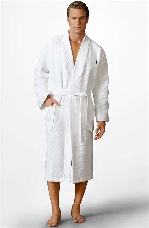 Polo Ralph Lauren Towelling Dressing Gown In White For Men Lyst
