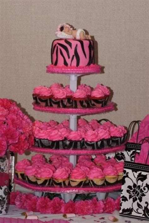 Since she decked out her nursery in pink & zebra, we made a theme with her shower to reflect that. Hot Pink And Black Zebra Theme Baby Shower - CakeCentral.com