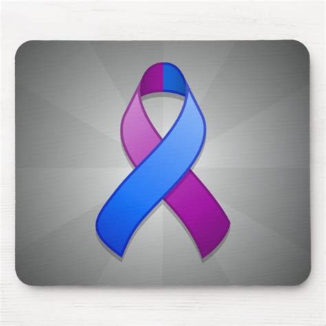 Blue And Purple Awareness Ribbon Mousepad
