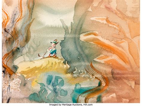 Pinocchio Underwater Concept Painting Walt Disney 1940