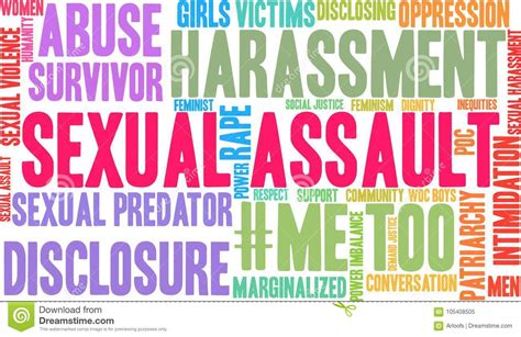 Sexual Assault Word Cloud Stock Vector Illustration Of Justice 105408505