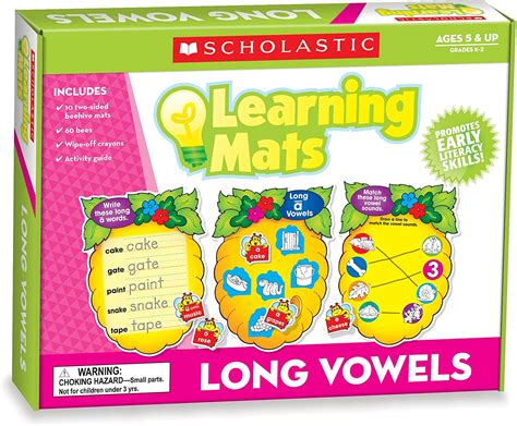 Scholastic Teachers Friend Long Vowels Learning Mats