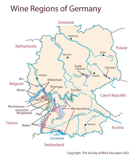 Germany, officially the federal republic of germany is the largest country in central europe. SWE Map 2021—Germany - Wine, Wit, and Wisdom